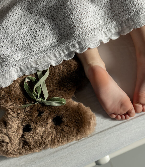 Van Buren sinds 1861 Buurtje Beer - Merino Schapenvacht Knuffel - Bruin - Groot