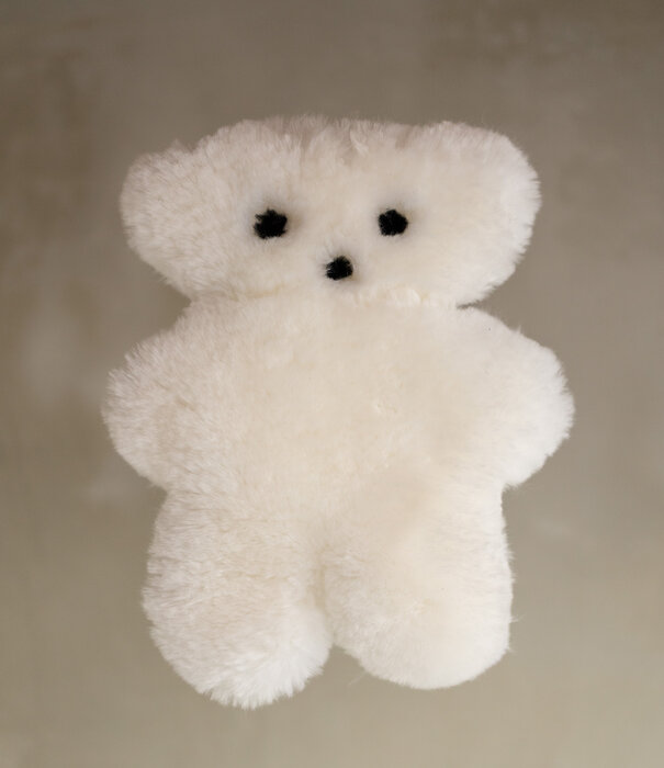 Van Buren sinds 1861 Buurtje Beer - Merino Schapenvacht Knuffel - Wit - Groot