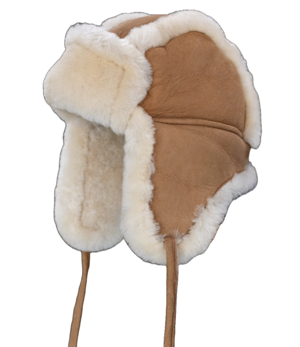 Van Buren sinds 1861 Schapenvacht baby & kinder muts - Camel - 4 kleuren