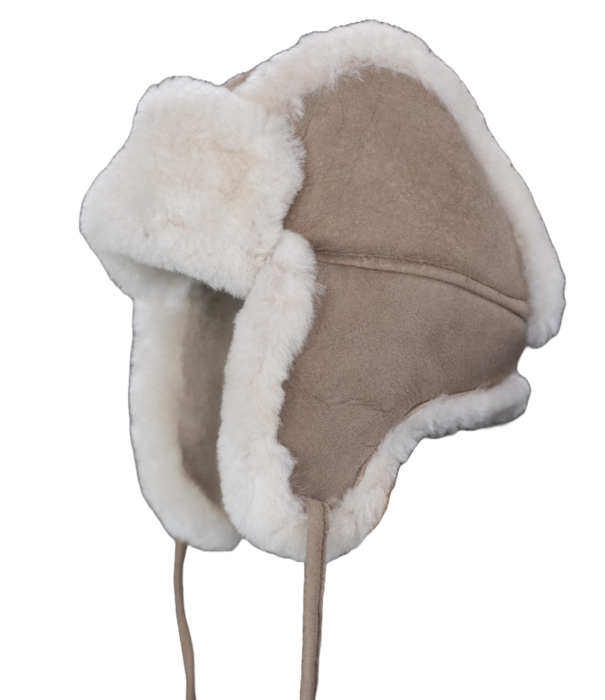 Van Buren sinds 1861 Schapenvacht baby & kinder muts - Taupe - 4 kleuren