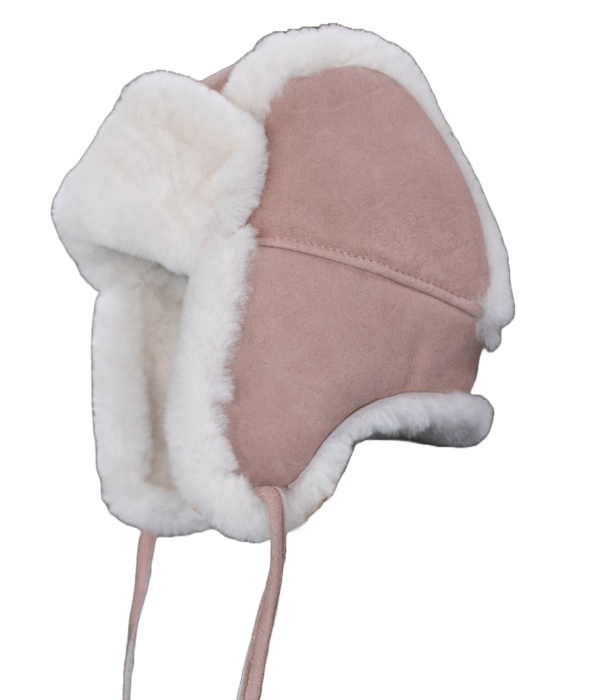 Van Buren sinds 1861 Schapenvacht baby & kinder muts - Roze - 4 kleuren