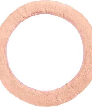 Schapenvacht Stuurhoes voor Auto - Roze