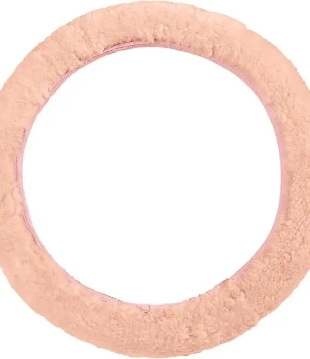 Van Buren sinds 1861 Schapenvacht Stuurhoes voor Auto - 4 kleuren - Roze