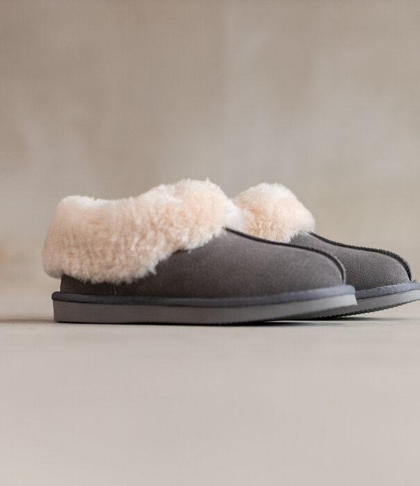 Van Buren sinds 1861 Lamsvacht Pantoffels Tuula Grijs - Maat 37 t/m 43