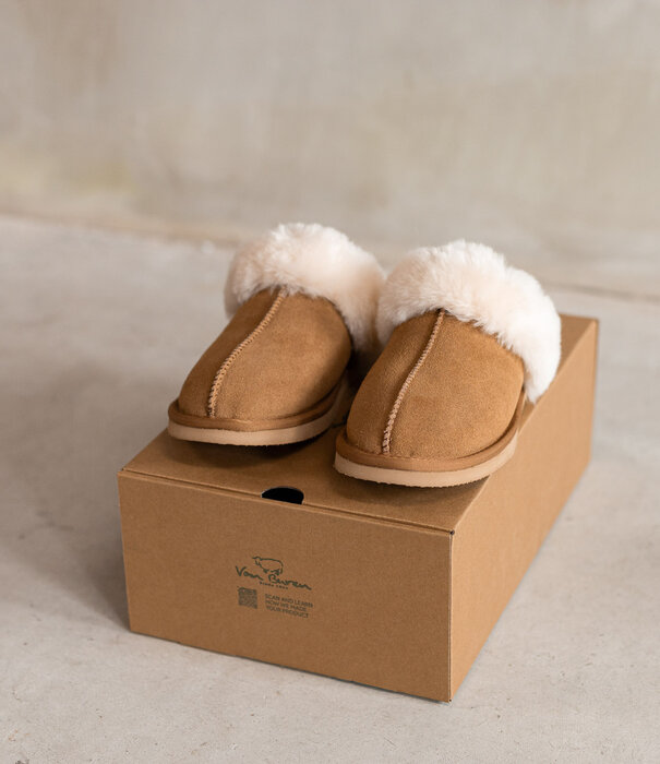 Van Buren sinds 1861 Slippers Lumi - Camel - Maat 37 t/m 43