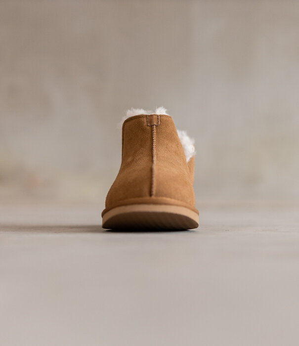 Van Buren sinds 1861 Lamsvacht Pantoffels Nooa Camel - Maat 37 t/m 49