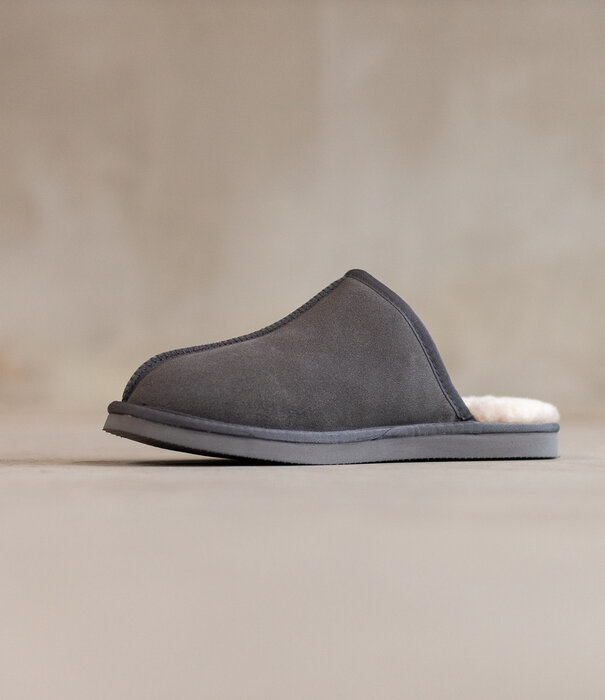 Van Buren sinds 1861 Lamsvacht Slippers Jaki Grijs - Maat 37 t/m 49