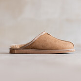 Lamsvacht Heren Slipper Instap Pantoffel Camel