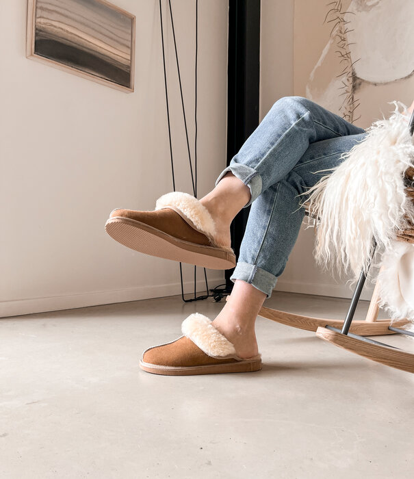 Van Buren sinds 1861 Lamsvacht Instap Dames Pantoffel - Maat 36 t/m 46