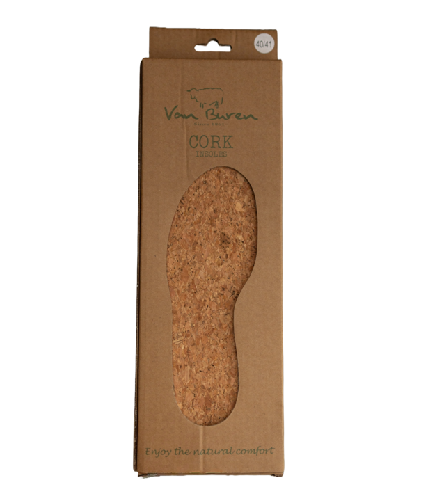 Van Buren sinds 1861 Naturkork Einlegesohlen – Größe 36 bis 47