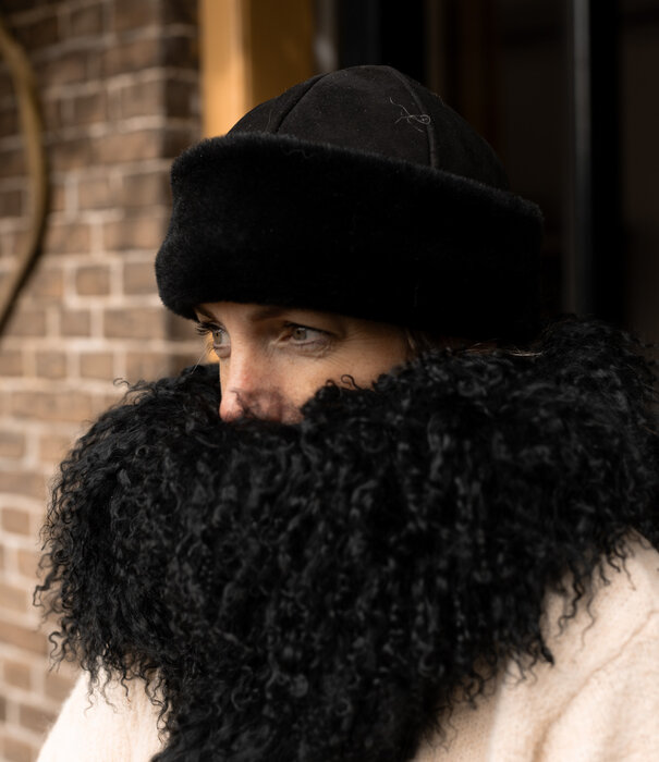 Van Buren sinds 1861 Schapenvacht damesmuts Neva - 3 kleuren