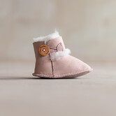Schapenvacht babyslofjes -  Davin - Roze - 3 maten