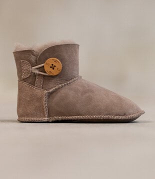 Lamsvacht kindersloffen Davin - Taupe