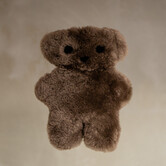 Buurtje Beer - Merino Schapenvacht Knuffel - Bruin - Groot