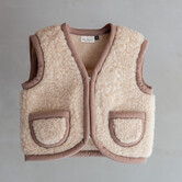 Wollen kinderbodywarmer Nilo - Camel - 4 maten - (S t/m XL)