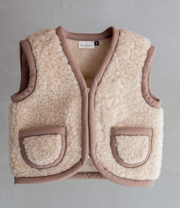 Van Buren sinds 1861 Wollen kinderbodywarmer Nilo - Camel - 4 maten - (S t/m XL)
