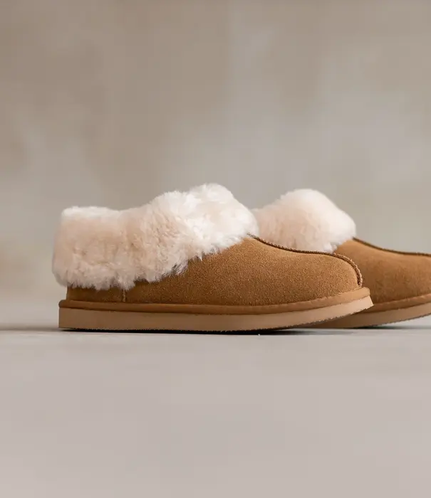 Van Buren sinds 1861 Pantoffels Tuula Camel - Maat: 40