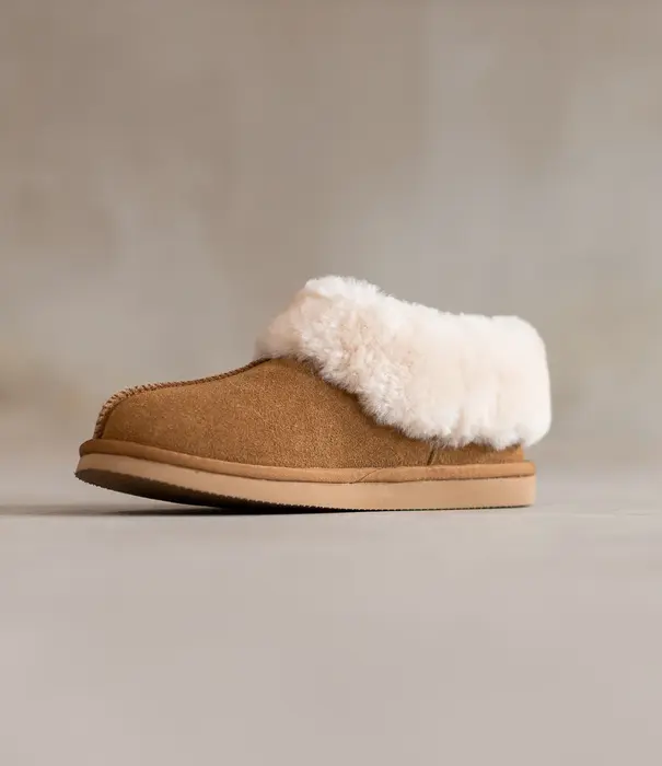 Van Buren sinds 1861 Pantoffels Tuula Camel - Maat 37 t/m 43