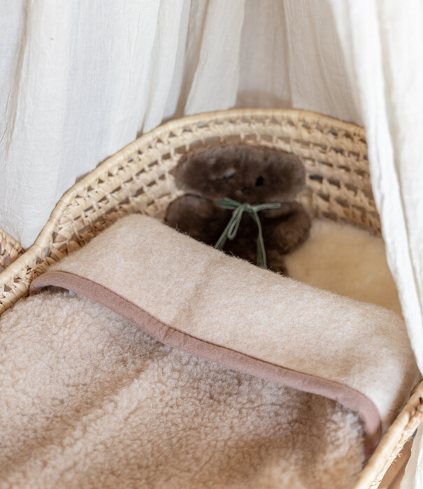 esgii Schapenwollen Babydeken - 100x75cm - Beige