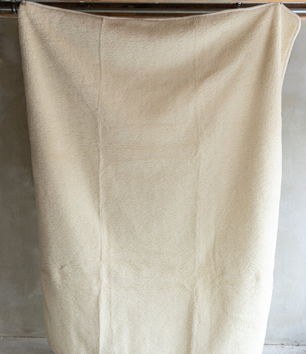 Van Buren sinds 1861 Schapenwollen Deken - 200x160cm - Off-White