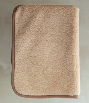 Schapenwollen Babydeken - 100x75cm - Beige