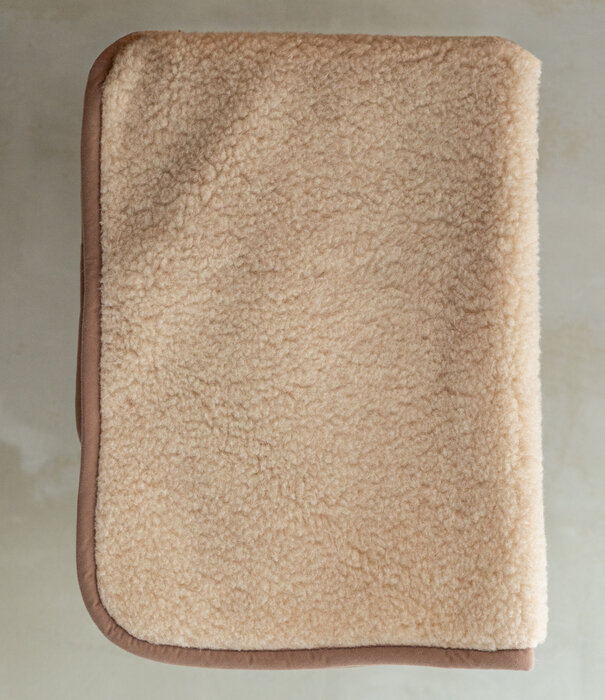 esgii Schapenwollen Babydeken - 100x75cm - Beige