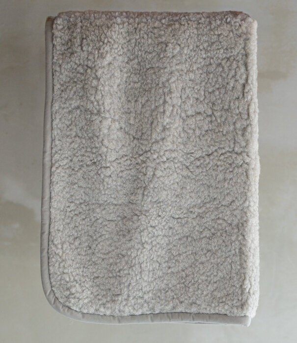 esgii Schapenwollen Babydeken - 100x75cm - Grijs