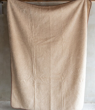 Schapenwollen Deken - 200x160cm - Beige