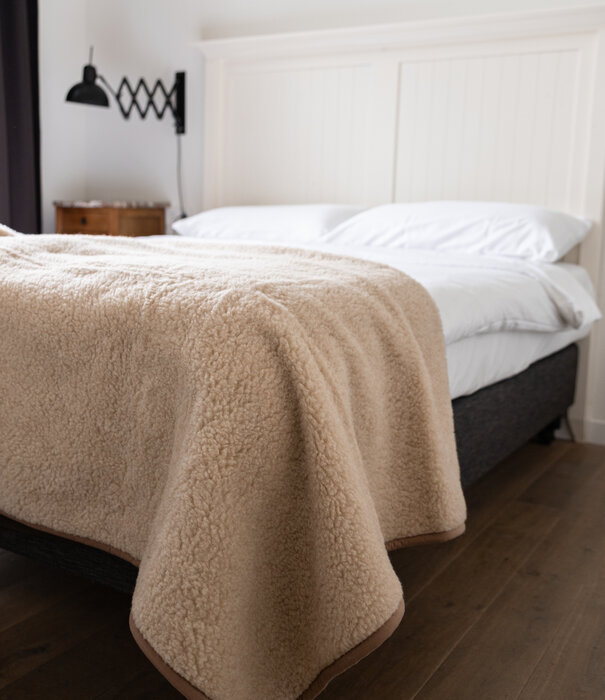 Van Buren sinds 1861 Schapenwollen Deken - 200x160cm - Camel