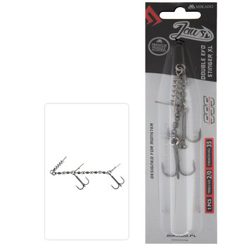 Jaws Double Evo Screw Stinger System mit Pin & Wirbel 10cm