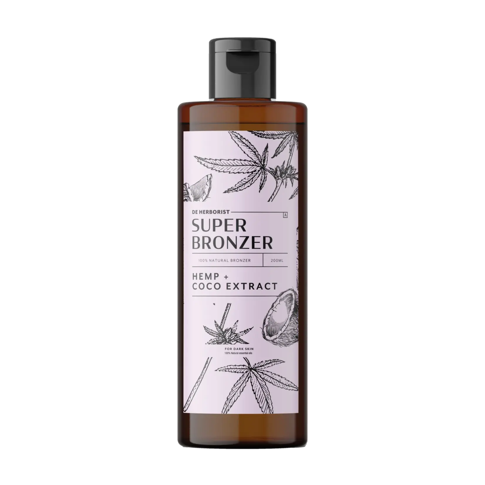 DE HERBORIST Super Bronzer – Kokos & Hennep | 200ml | De Herborist | Glanzende Bruining & Hydratatie | 100% Natuurlijk