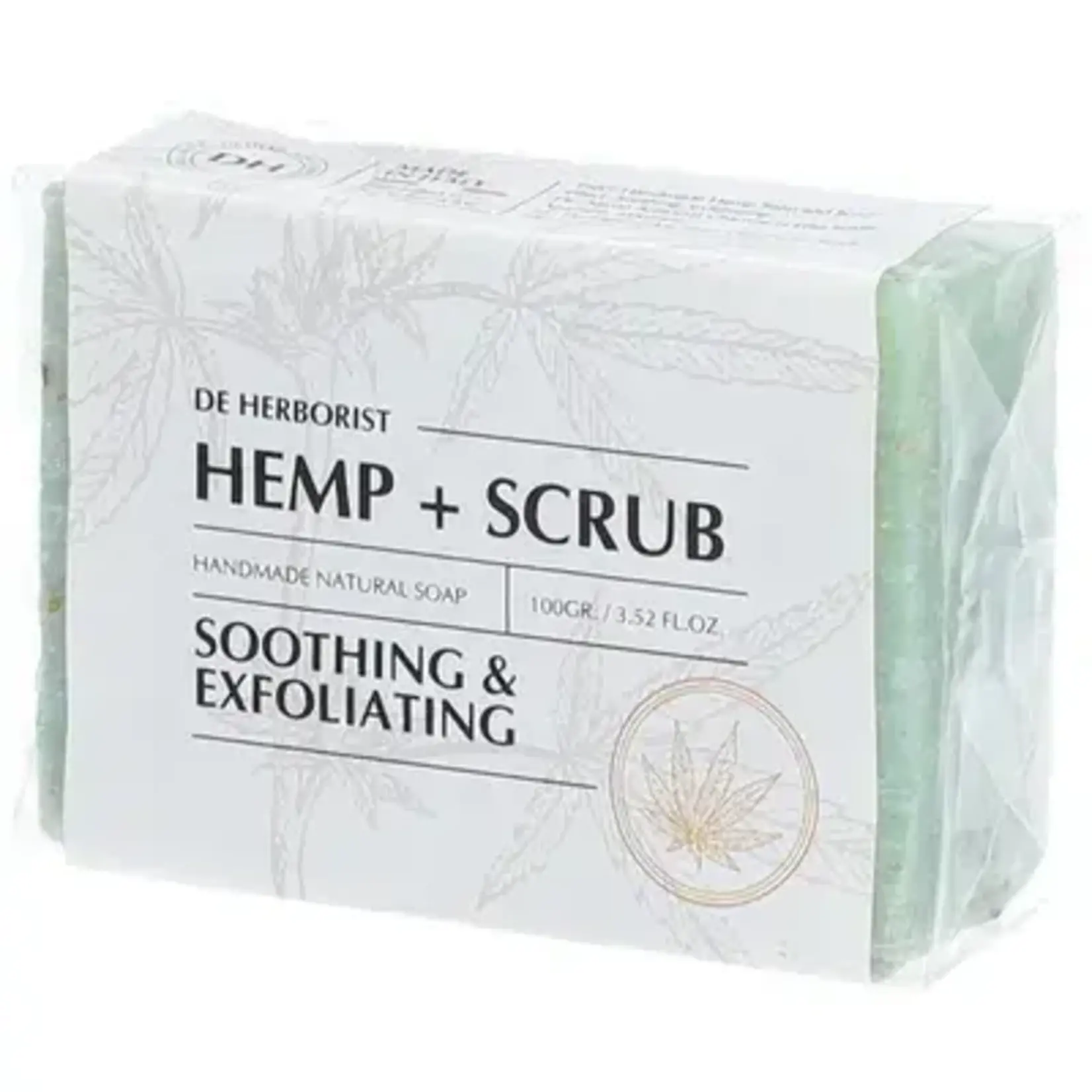 DE HERBORIST Natural Hemp Soap + Scrub | De Herborist | Exfoliërend & Voedend | Voor Droge of Gevoelige Huid | 100% Natuurlijk