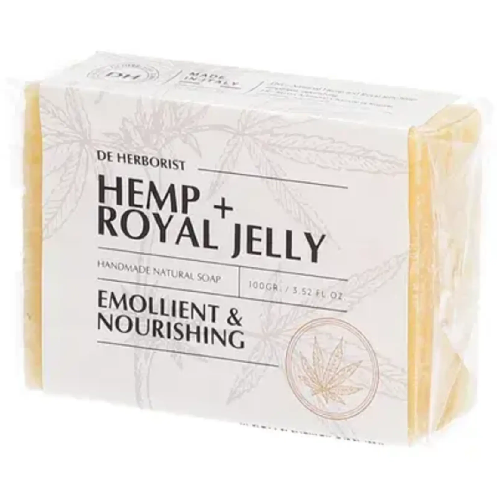 DE HERBORIST Natural Hemp Soap + Royal Jelly | De Herborist | Verzorgende Zeep met Hennep & Koninginnengelei | 100% Natuurlijk