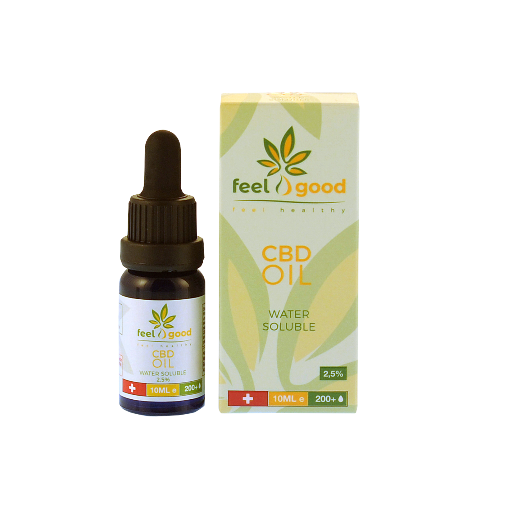 Feel Good Wateroplosbare CBD-druppels 2.5% – zachte concentratie voor veelzijdige toepassingen | FEEL GOOD