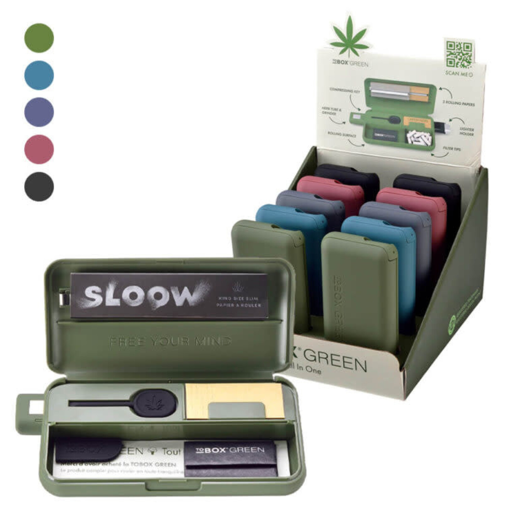 TOBOX Rolling Box – Compacte all-in-one box met tools voor roken & draaien