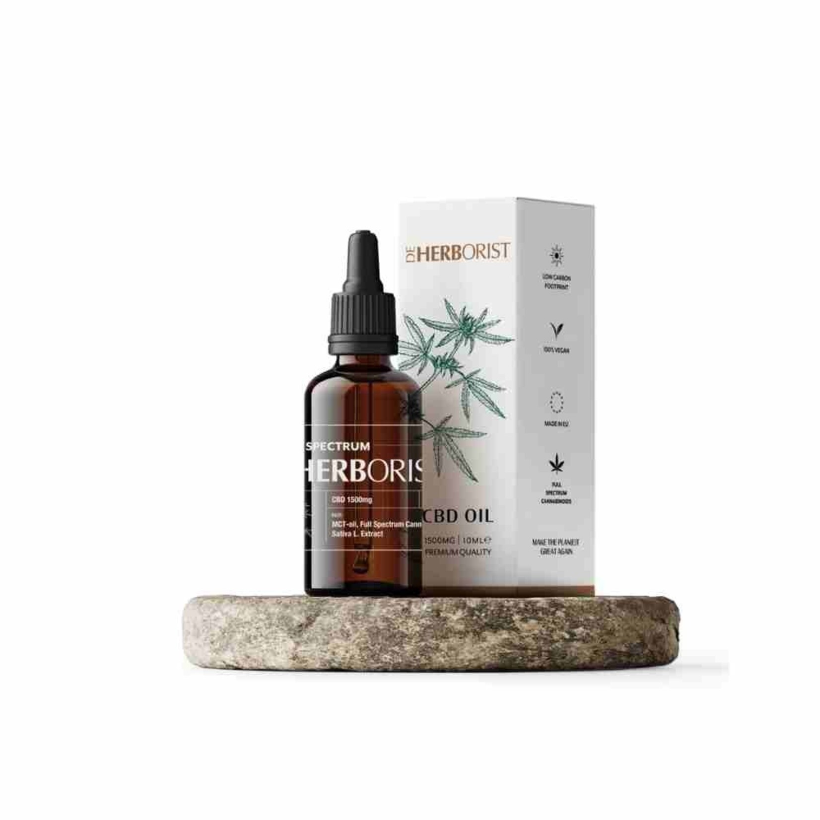 DE HERBORIST CBD Olie 15% (1500mg) – Vol Spectrum – 10ml – De Herborist – Vegan & 100% Natuurlijk
