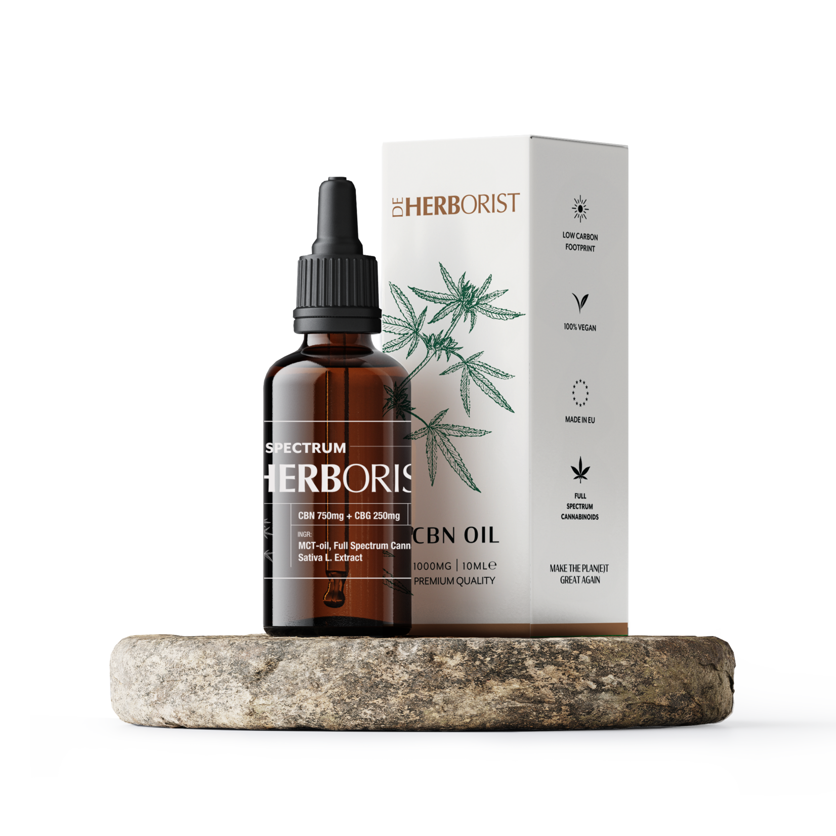 DE HERBORIST CBN Oil 7.5% + CBG 2.5% – Premium | 10ml | De Herborist | Vegan & 100% Natural