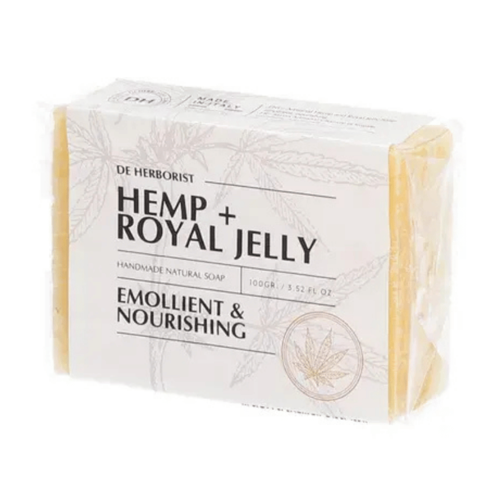 DE HERBORIST Natural Hemp Soap + Royal Jelly | De Herborist | Verzorgende Zeep met Hennep & Koninginnengelei | 100% Natuurlijk
