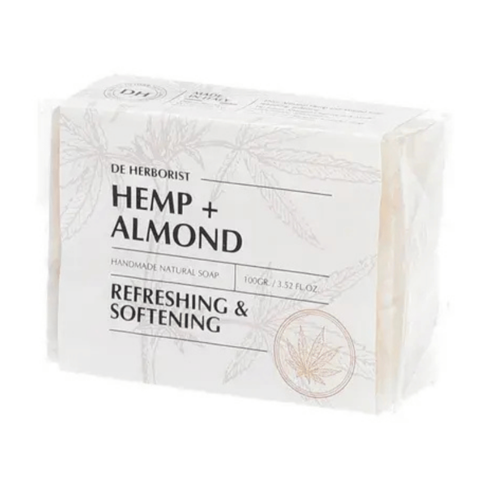 DE HERBORIST Savon Chanvre Naturel + Amande | De Herborist | Nourrissant & Parfumé | 100% Naturel