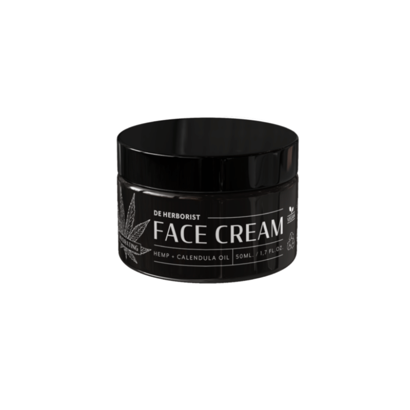 DE HERBORIST Hydrating Face Cream – Calendula & Hennep | 50ml | De Herborist | Verzachtend & Natuurlijk | Voor Gevoelige Huid