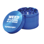 SUPER PUFF Grinder Métal Bleu “Weed Is Legal” | Super Puff