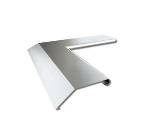 Blank Zink Binnenhoek Met Kraal | 90 graden  | Kliksysteem Blank Zink Binnenhoek Met Kraal | 90 graden  | Kliksysteem