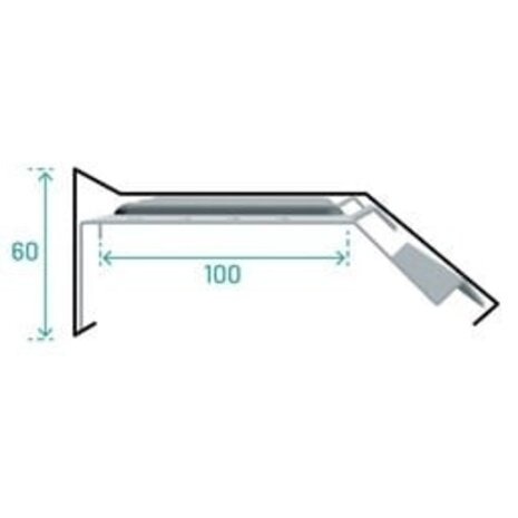 Blank Zink Buitenhoek zonder kraal | 90 graden | Kliksysteem Blank Zink Buitenhoek zonder kraal | 90 graden | Kliksysteem