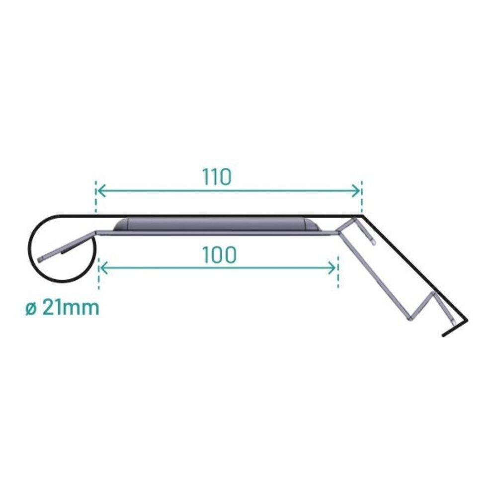 Blank Zinken Deklijst Met Kraal 21 mm| Kliksysteem Blank Zinken Deklijst Met Kraal 21 mm| Kliksysteem