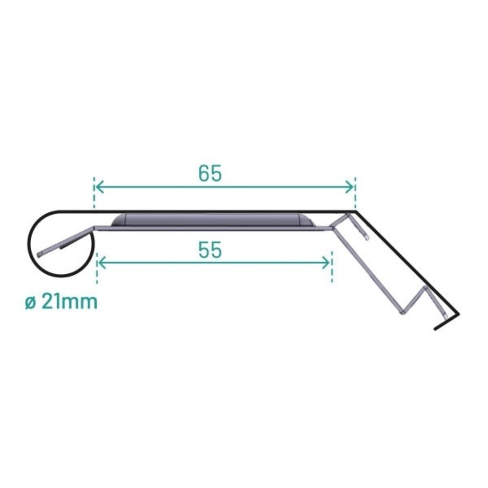 Blank Zinken Deklijst Met Kraal 21 mm| Kliksysteem Blank Zinken Deklijst Met Kraal 21 mm| Kliksysteem