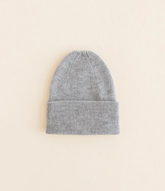 hvid Beanie fonzie grey