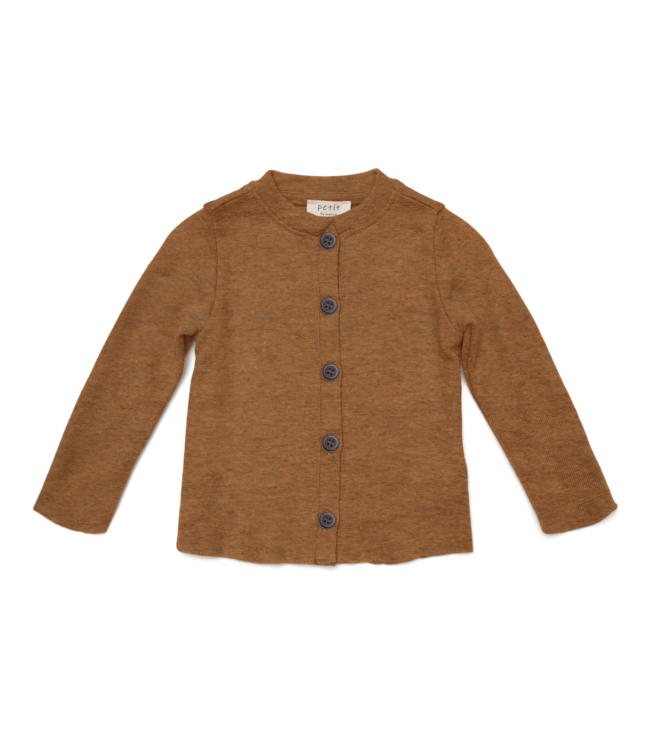 Petit by basics baby cardigan saga camel melange