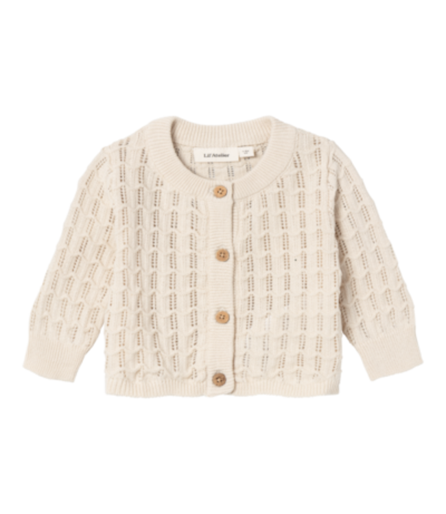 Lil 'Atelier baby short knit cardigan fauci sandhsell