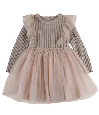 Donsje baby bille dress lavender brown