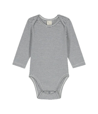 Gray label Gray label baby romper blue grey/cream